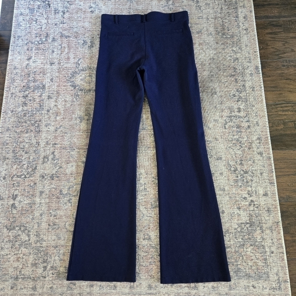 LIKE NEW Betabrand Classic Dress Pant Yoga Stretch Bootcut Flare Solid Navy Blue - Picture 8 of 8
